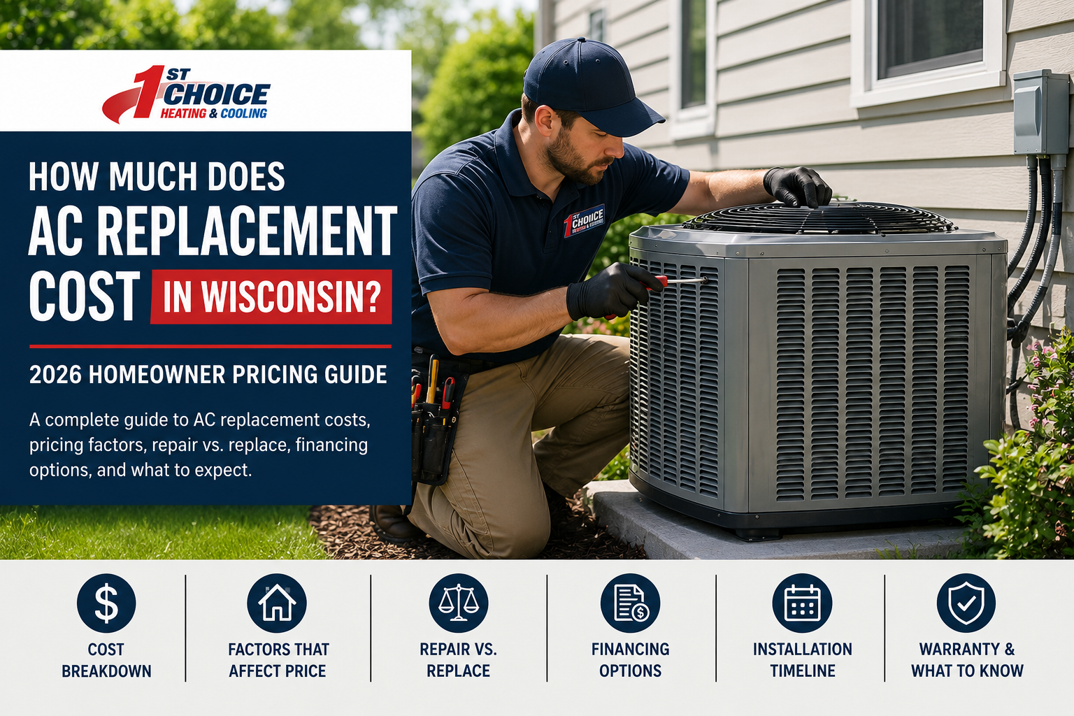 AC replacement cost guide in Wisconsin