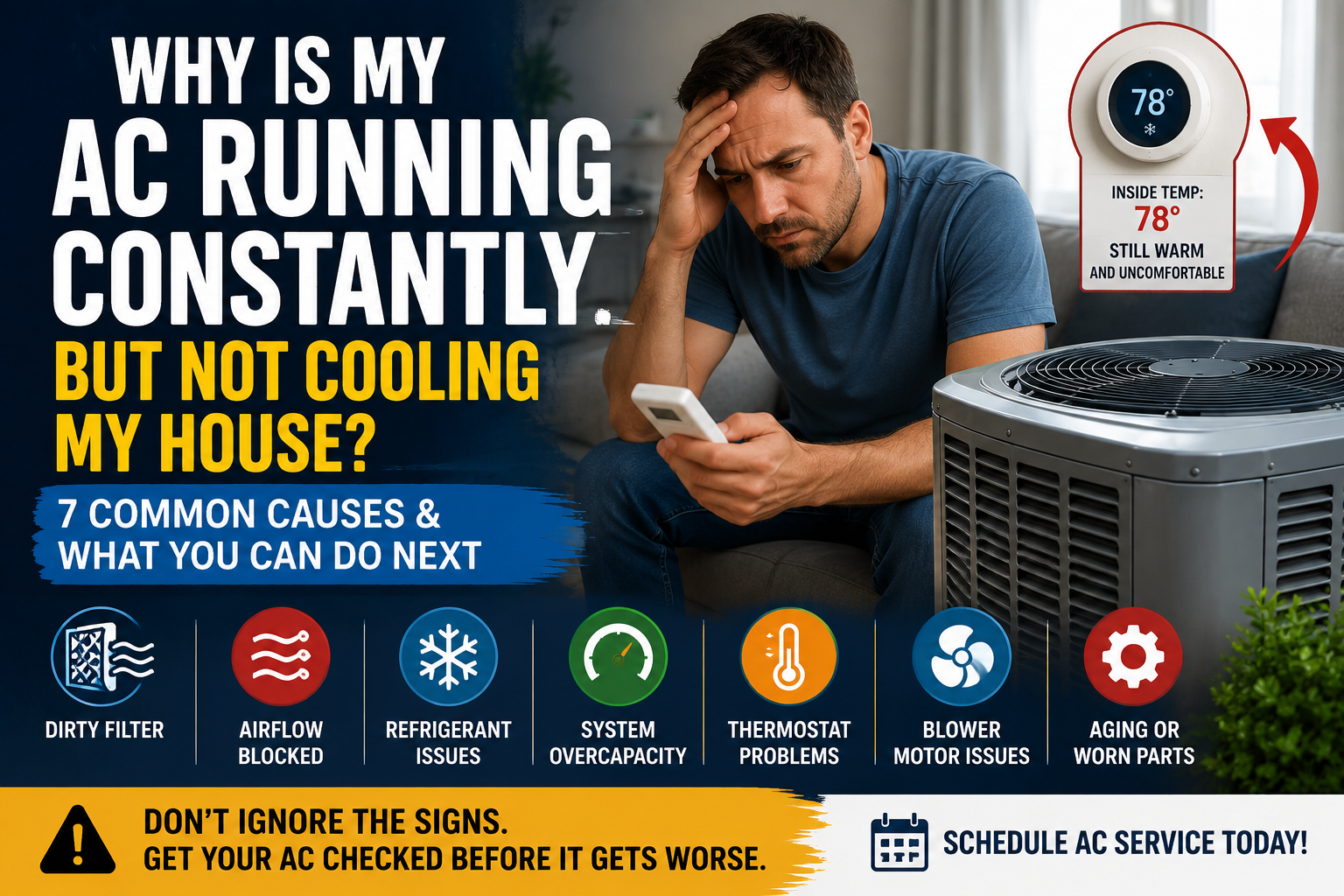 Why is my AC running constantly?